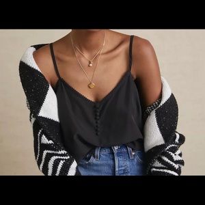 Anthropologie Black Cheryl Cami. Like new!